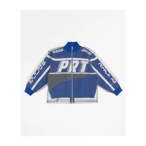 PRANK PROJECT シアーレイヤードバイカラーニットブルゾン