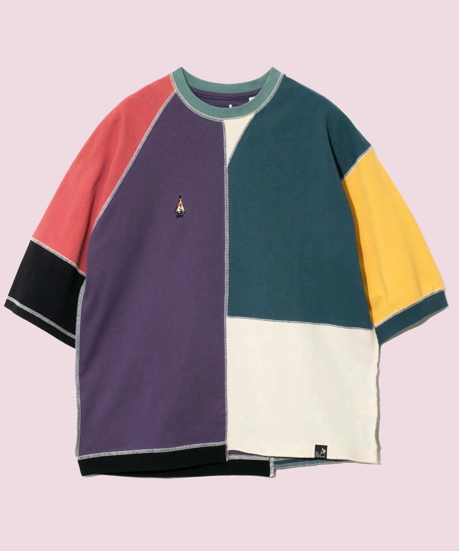 go slow caravan USA/C 切替CRAZY ハーフスリーブゆったりTEE