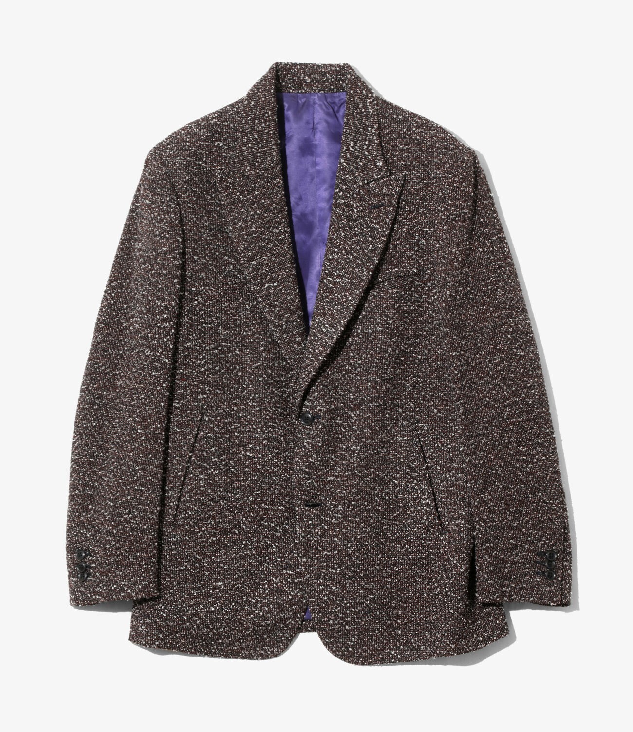 NEEDLES PEAKED LAPEL JACKET - LAME TWEED PLAID