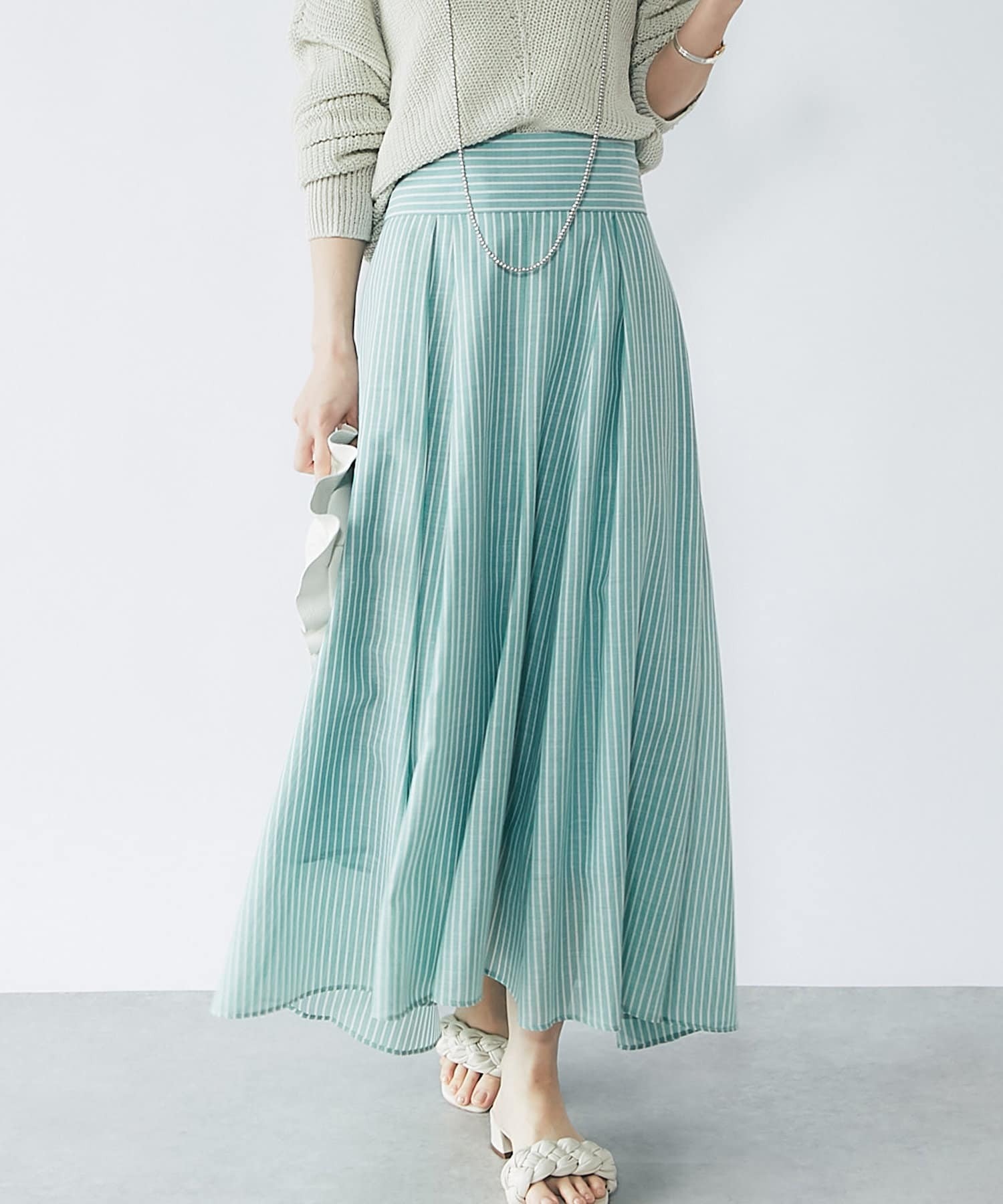 La boutique BonBon ストライプマーメイドマキシスカート