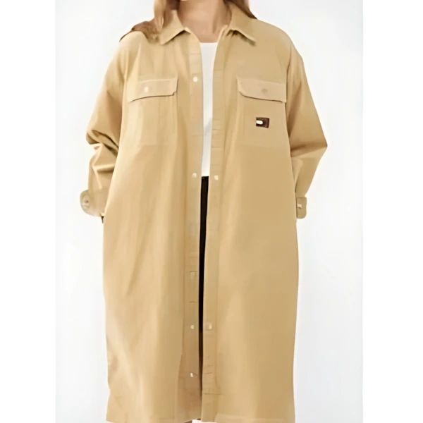 Tommy Jeans コーデュロイワーカーシャツワンピース