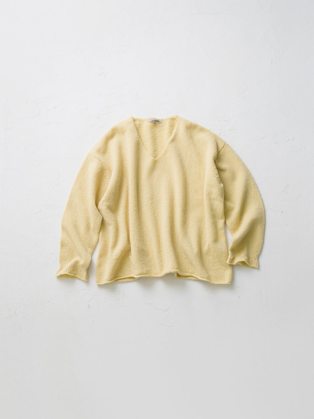 Vlas Blomme Brushed French Merino Wool Vネックプルオーバー
