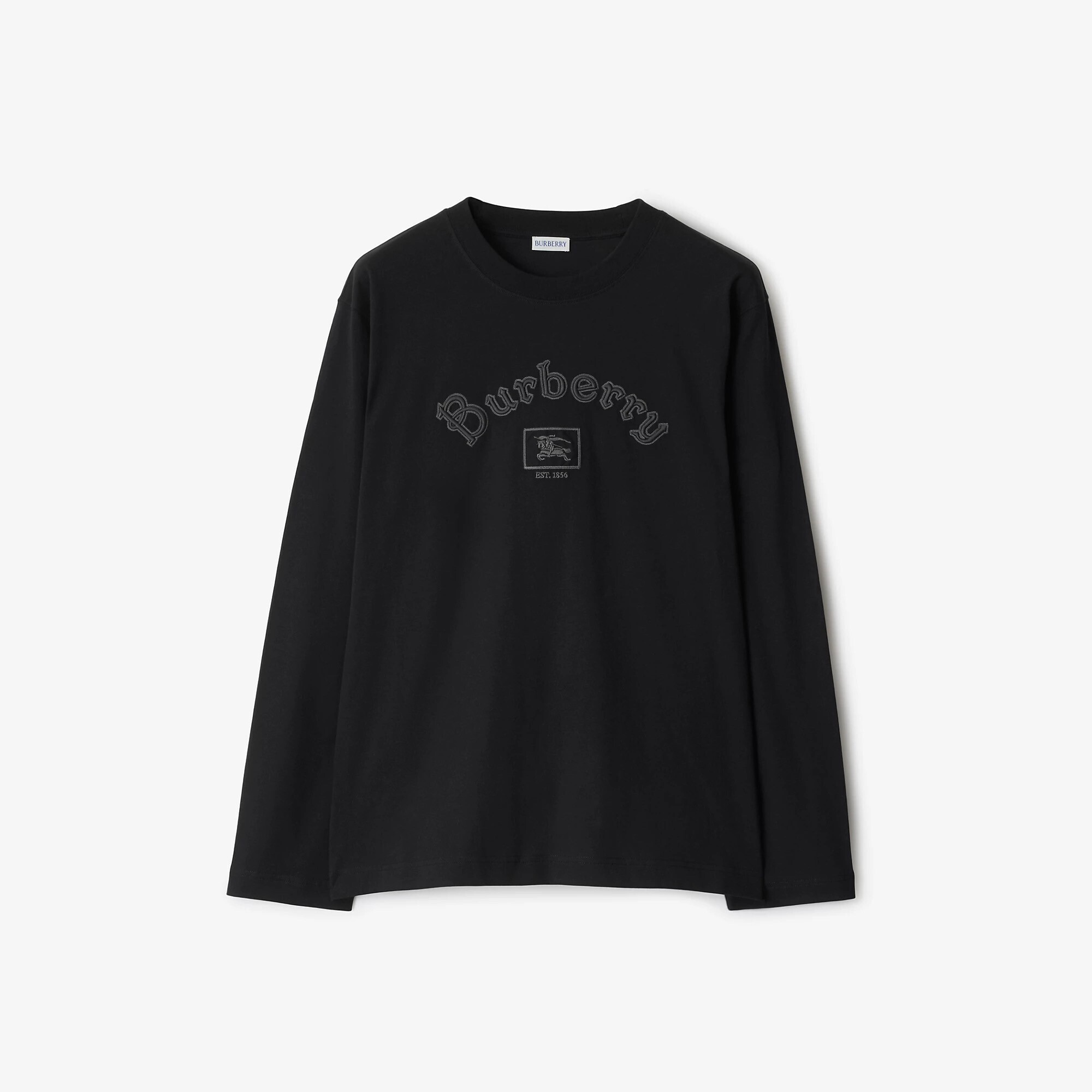 BURBERRY ロングスリーブ ゴシックロゴ コットンTシャツ