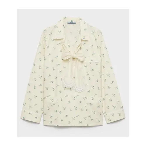 PRADA ブーケプリント オールドキャンバス シャツ