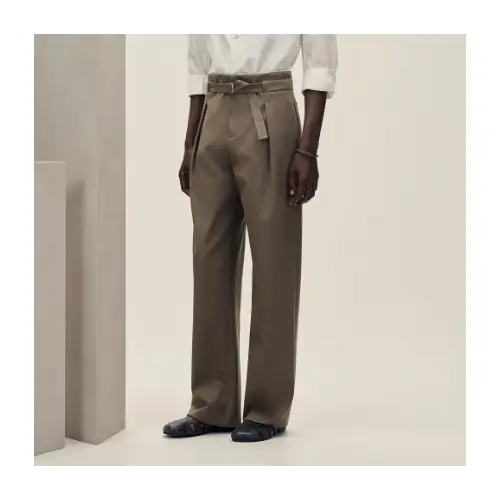 HERMES パンツ 《マルタ》 プリーツ