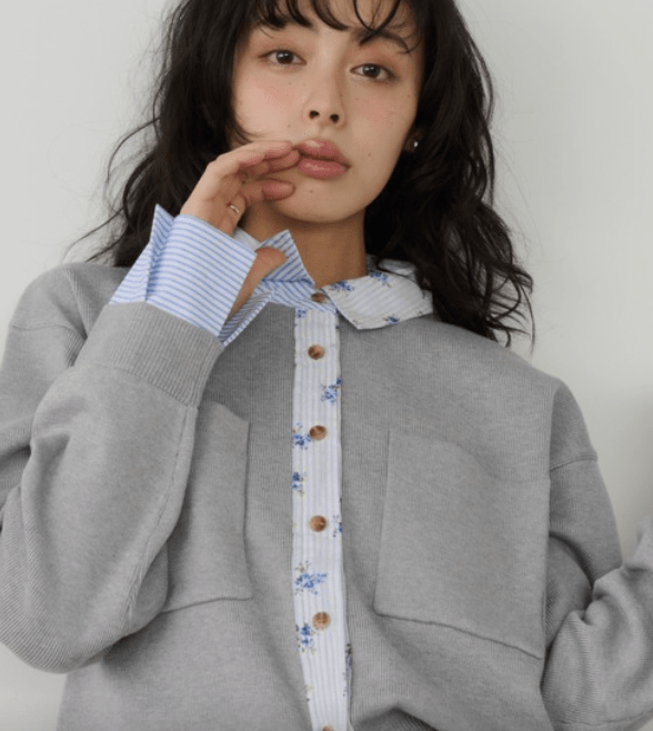 Unitage シャツレイヤードカーディガン