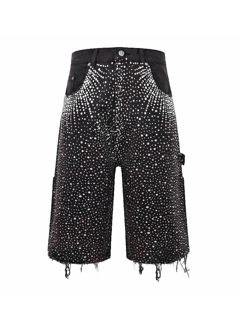 Birth Of Royal Child Redial 20k Diamond Shorts in Washed Black