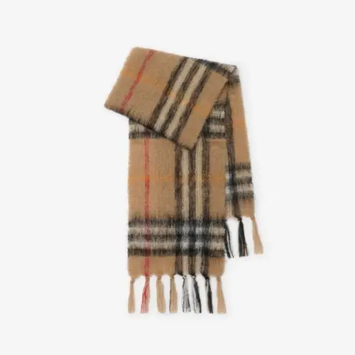 BURBERRY チェック モヘアウール スカーフ