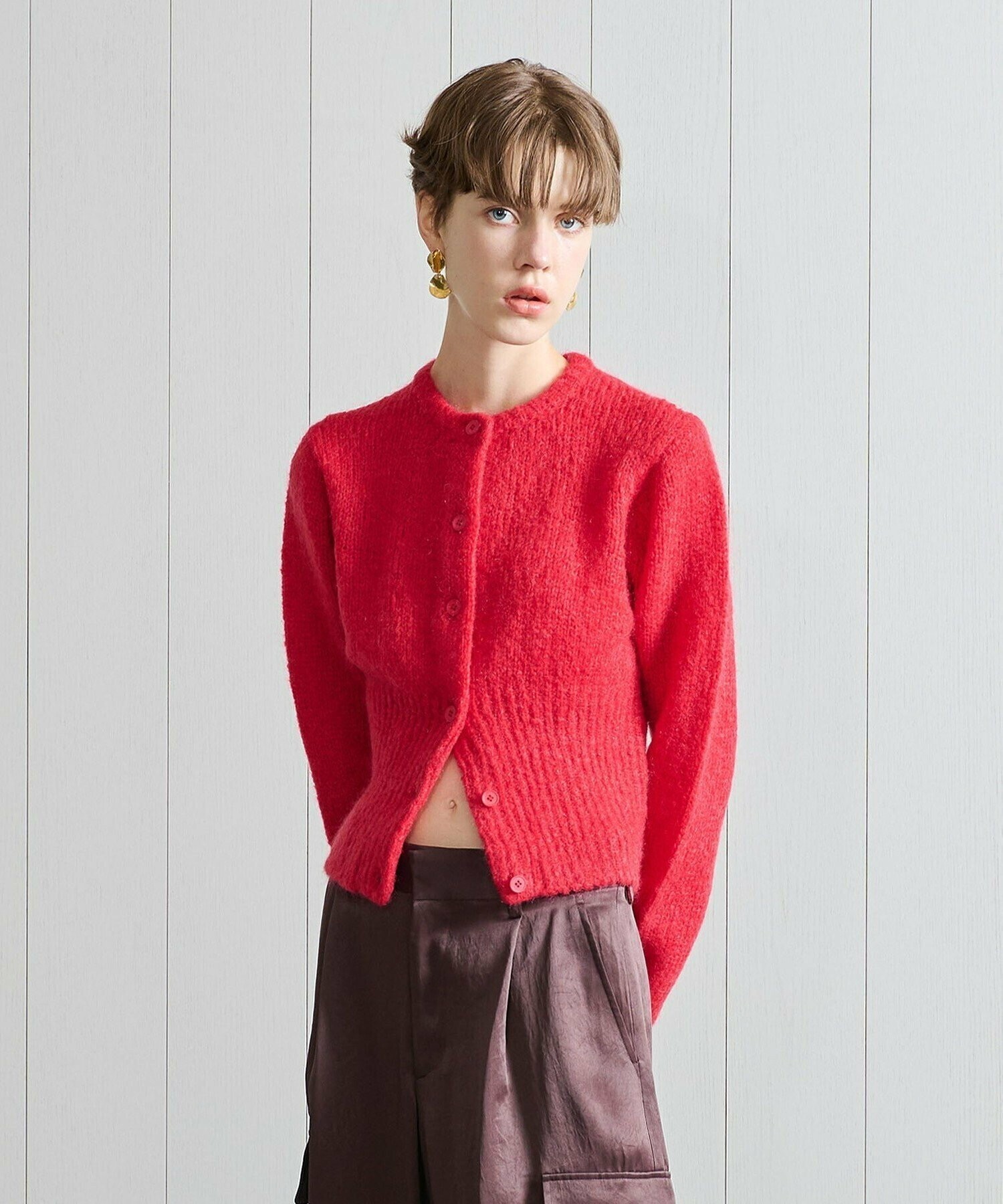 BEAUTY&YOUTH UNITED ARROWS <H>ウールモヘヤ ショートカーディガン