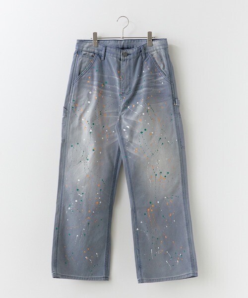 Theater code Paint Design Washed Finish 5-Pocket Duck Denim Painter Pants