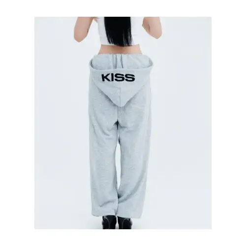 KISS THE CLUB hoodied sleeve sweat pants