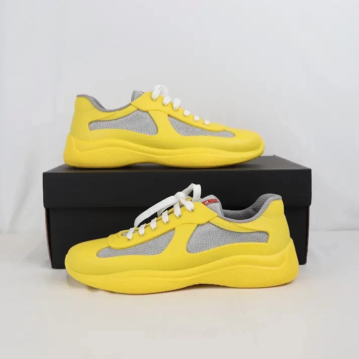 PRADA Prada Yellow Americas Cup Low Top Sneakers