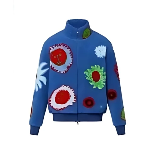 LOUIS VUITTON × Yayoi Kusama Faces Zipped Fleece Blouson My Eternal Soul "Multicolor"