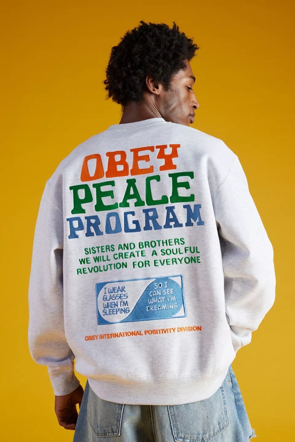 OBEY UO Exclusive Peace Program Crew Neck Sweatshirt