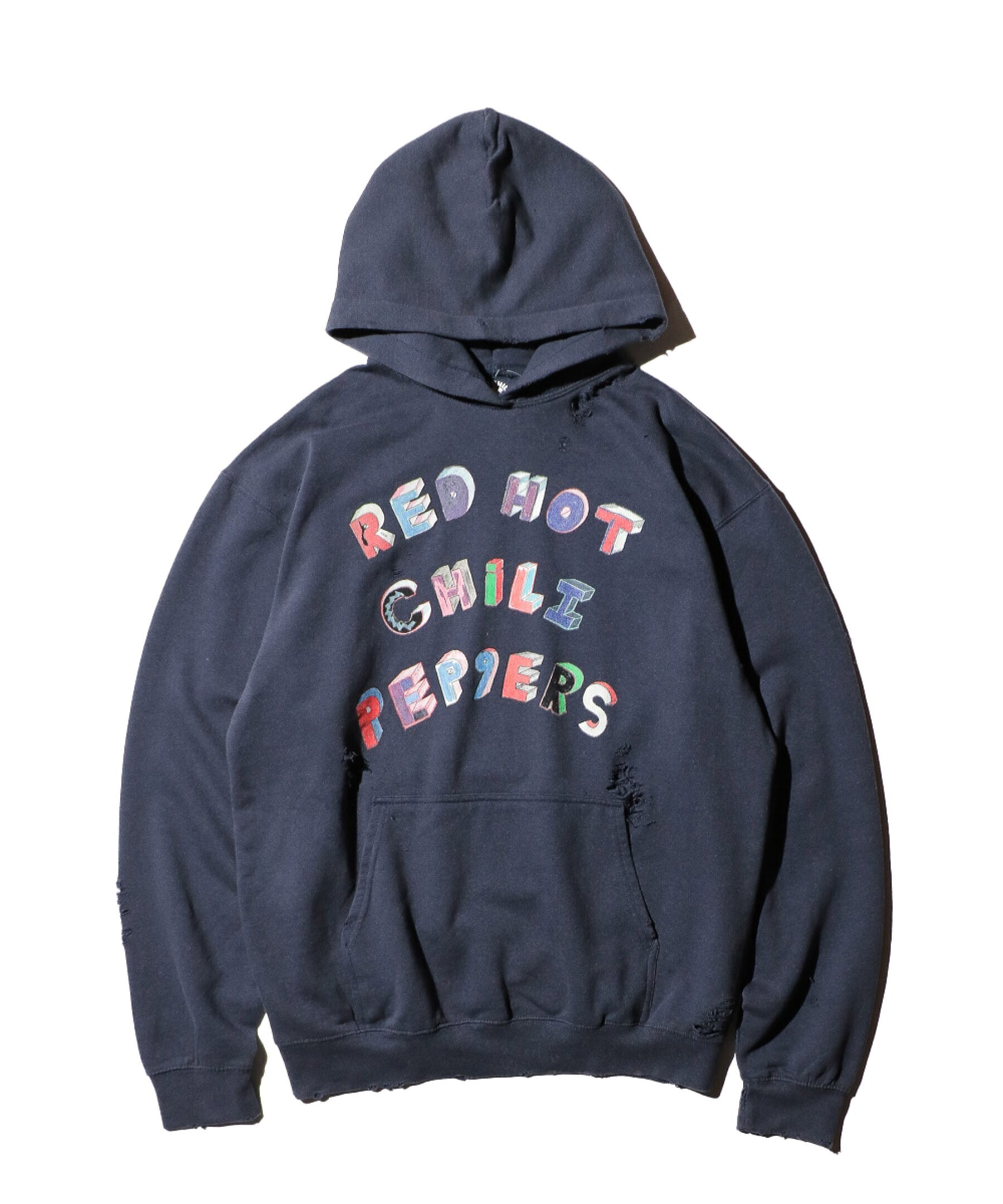 THRIFTY LOOK THRIFTY LOOK / WORN-OUT BAND HOODIE "RED HOT CHILI PEPPERS"