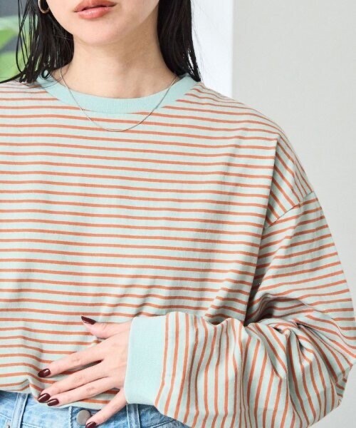 coen USAコットンレトロボーダーTシャツ（WEB限定カラー）