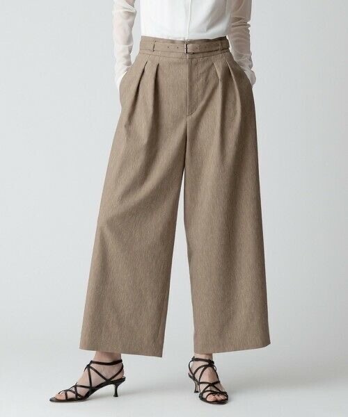 allureville リネンツイルアンクルタックパンツ