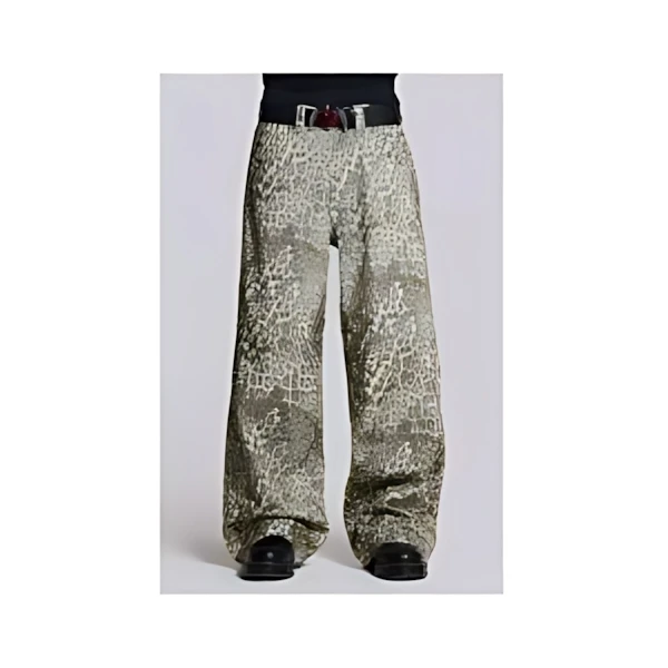 Jaded London Leopard Fade Colossus Jeans