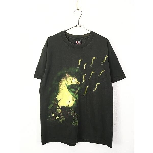 vintage 90s USA製 NIRVANA 「Seahorse」 タツノオトシゴ グランジ ロック バンド Tシャツ