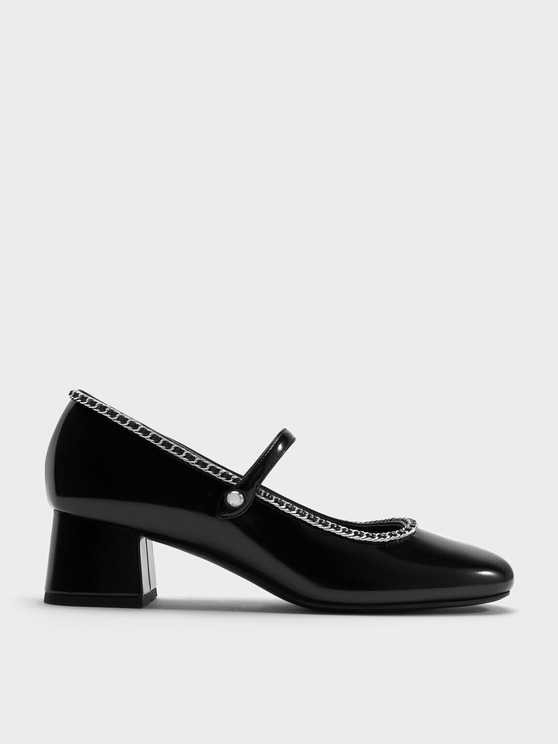 CHARLES & KEITH ブレイドチェーン メリージェーンパンプス - ブラックボックス