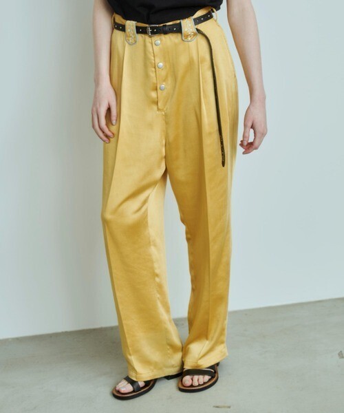 OPULENCE Silver Dot Satin Pants