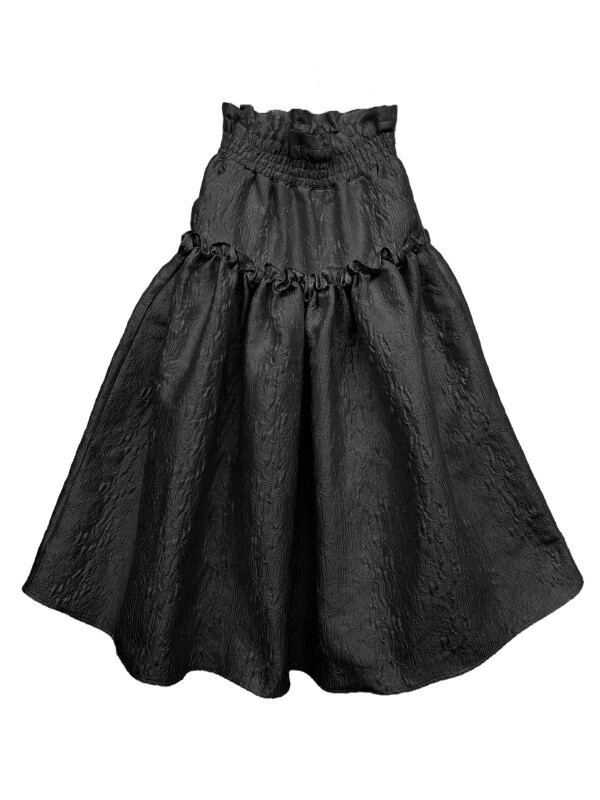 Honey mi Honey jacquard frill tiered skirt