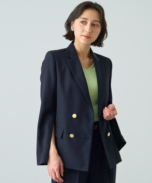 ANAYI ドライツイル袖スリット　ジャケット