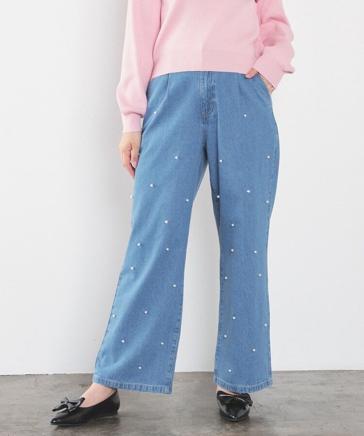 Honeys パール付ワイドパンツ
