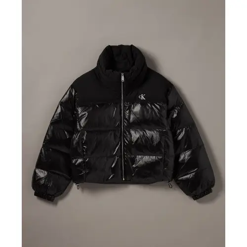 Calvin Klein パッファジャケット - マットシャインミッドウェイトダウンパッファジャケット