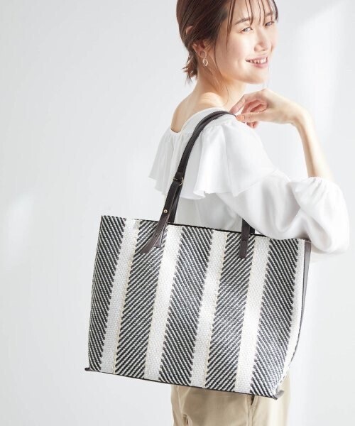 ROPE' PICNIC ワイドストライプアジャストハンドルA4トートバッグ
