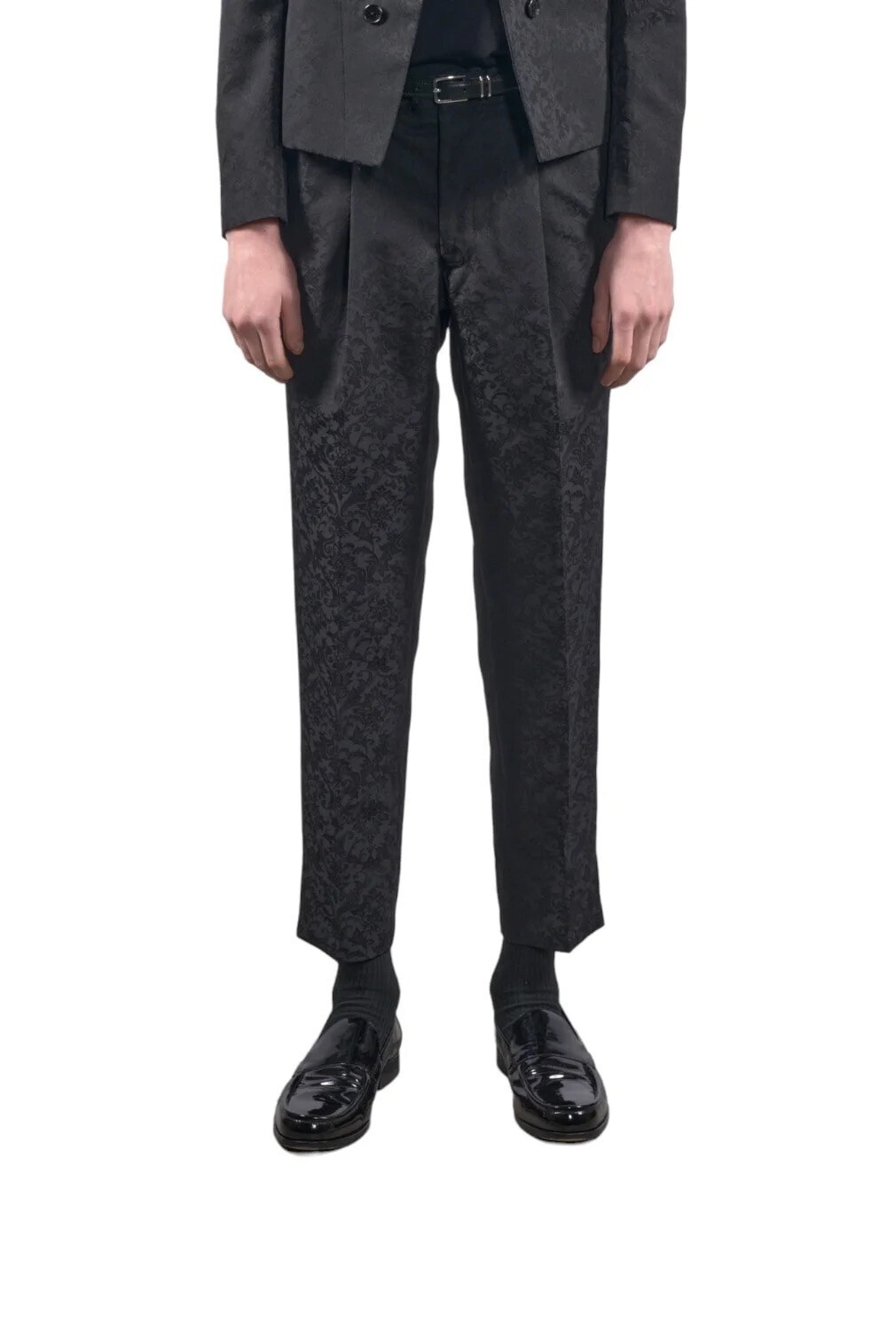 GALAABEND Ornament JQ 2 Tuck Pants BLACK