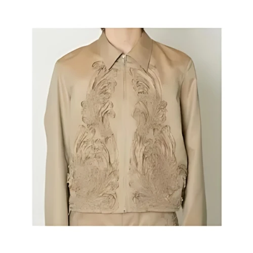 TAAKK CHAMBRAY SCULPTURE SHORT BLOUSON