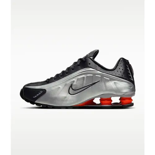 NIKE SHOX R4 BLUE TINT METALLIC SILVER-TOTAL ORANGE