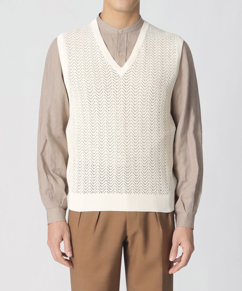Paul Stuart 【COLLECTION LINE】アイレットヘリンボーン/Vネックベスト
