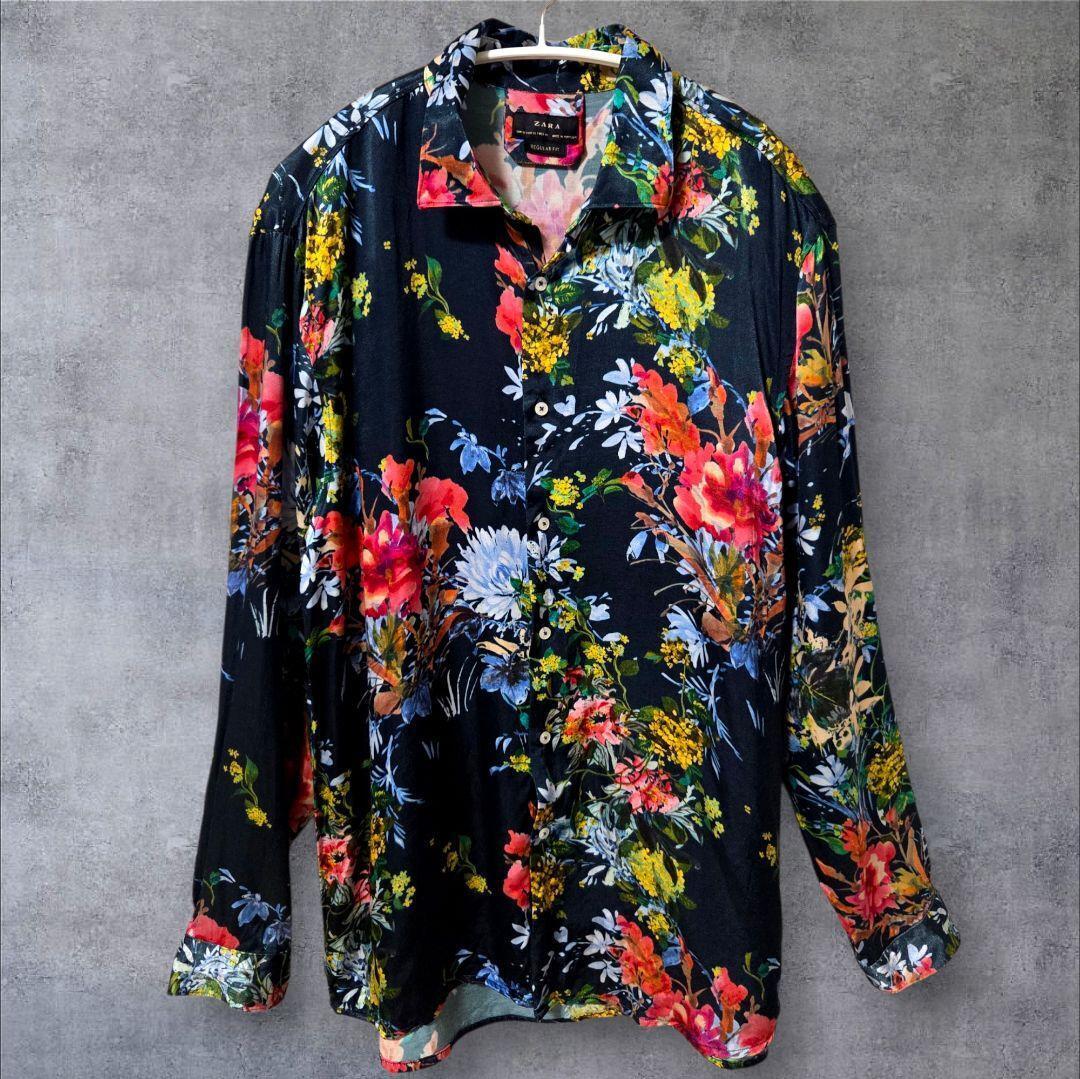 ZARA 花柄シャツ
