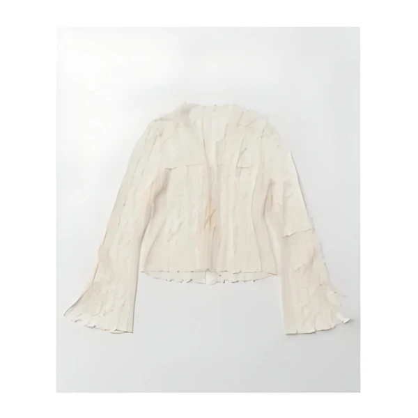 PRANK PROJECT Fringe Jacquard Frill Cardigan