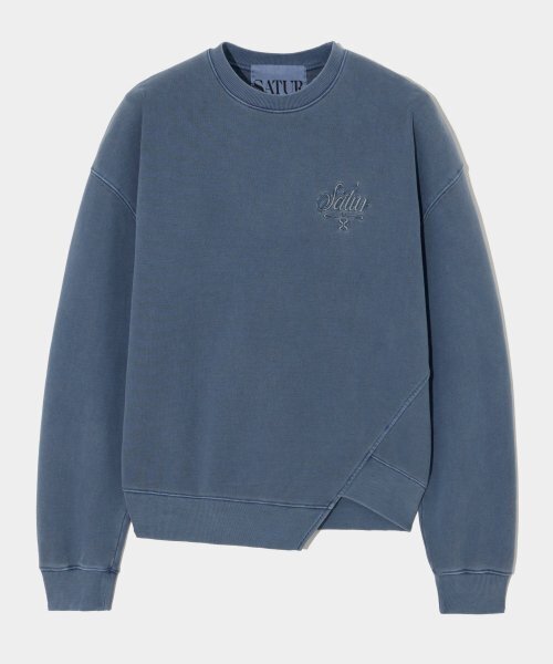 Satur Dublin Unbalanced Sweatshirt Pigment Navy