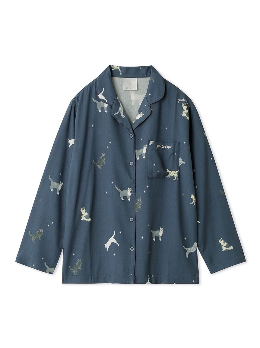 gelato pique ネコ柄シャツ
