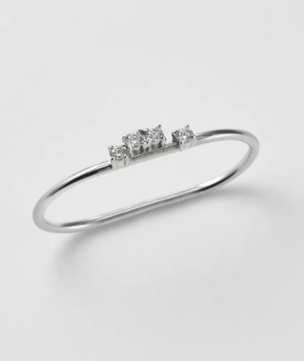 MAYU 4 stones Double ring