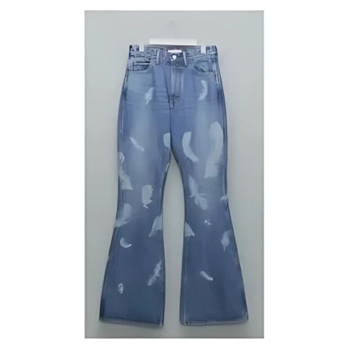 MASU "MASU BOYS" FEATHER BELL-BOTTOM JEANS