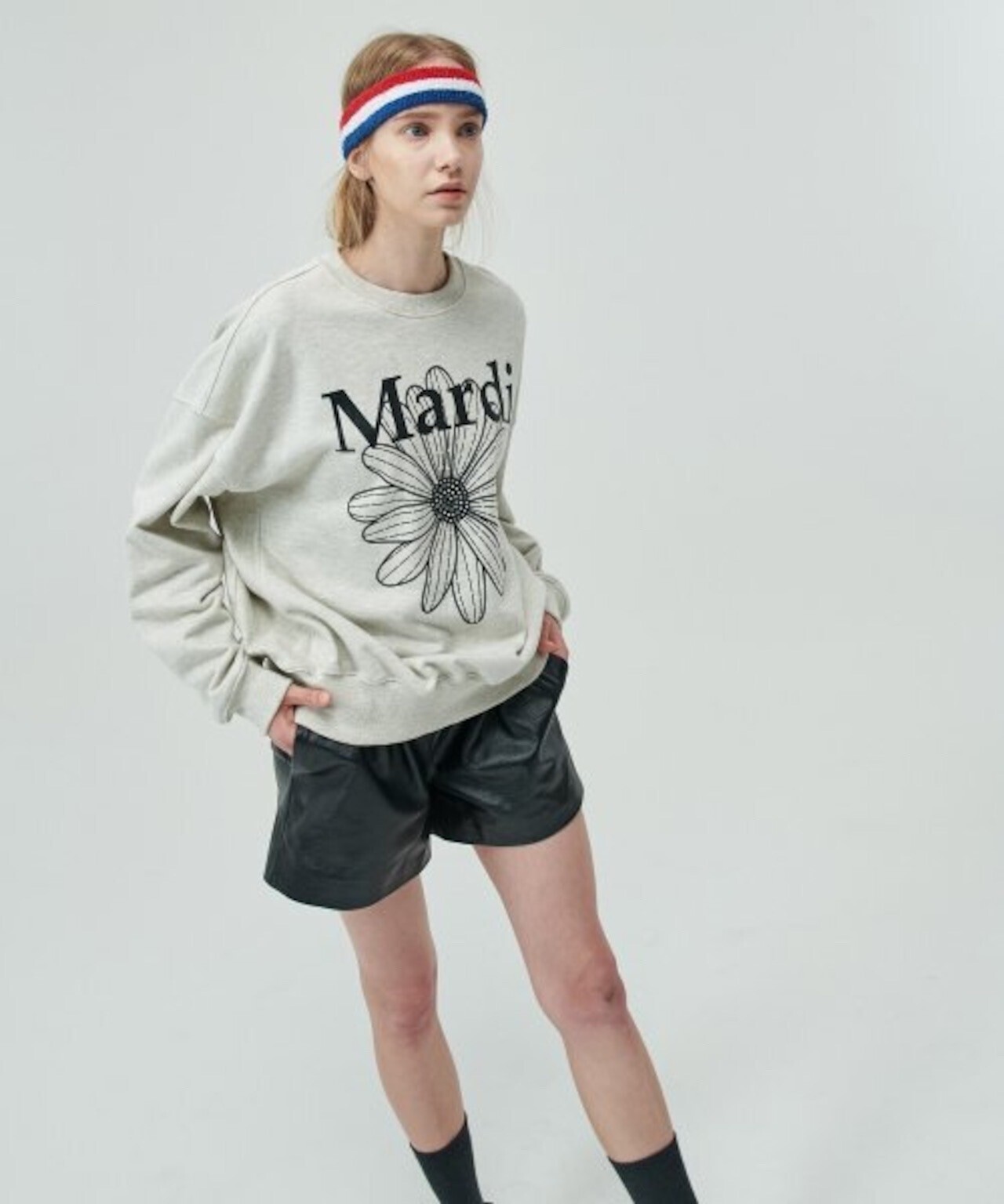 MARDI MERCREDI SWEATSHIRT FLOWERMARDI_ [OATMEAL / BLACK]