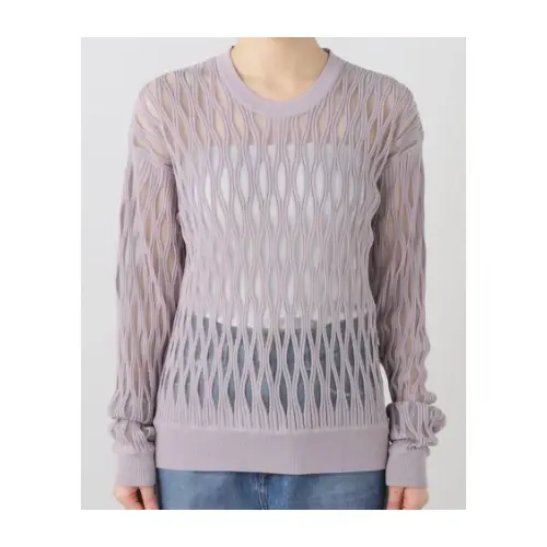 TAAKK WAVEFORM MESH PULLOVER KNIT