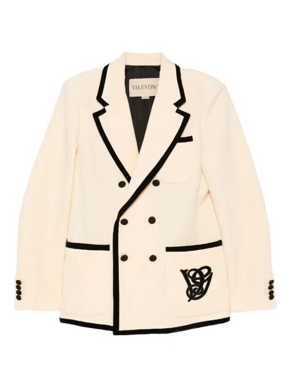 Valentino Garavani double-breasted embroidered blazer