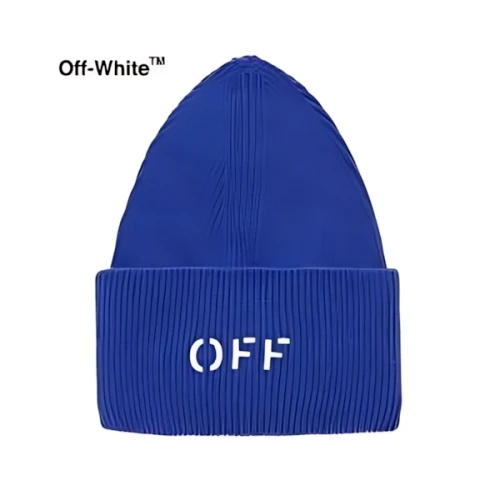 Off-White Logo-Appliquéd Ribbed Cotton and Cashmere-Blend Beanie
