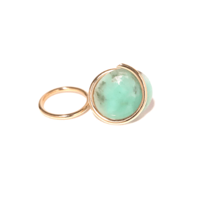 CHIKAKO YAJIMA Circle / Clip on Earring Emerald (single)