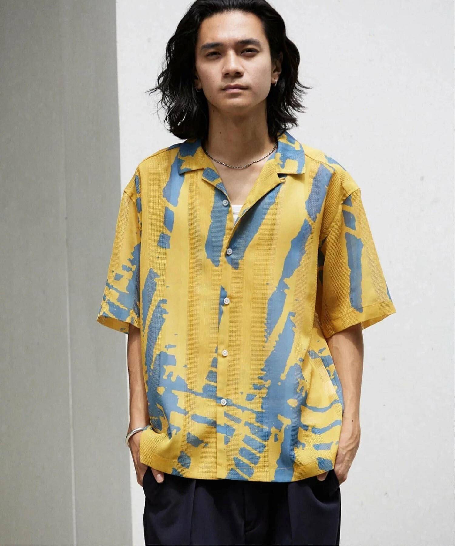JOURNAL STANDARD カラミメッシュ アブストラクトシャツ