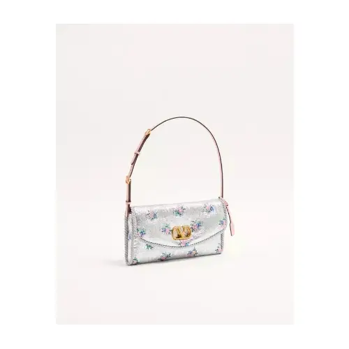 VALENTINO ヴェイン フローラル ルレックス ジャカード ファブリック スモール ショルダーバッグ