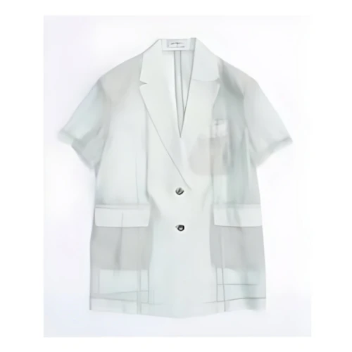 MAISON SPECIAL Sheer Jacquard Oversized Jacket