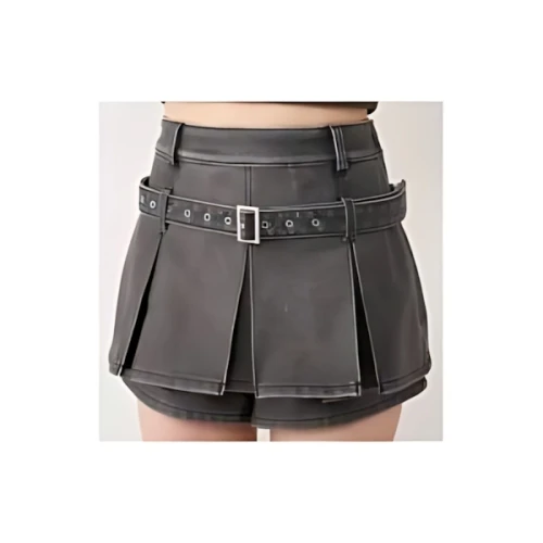 EMODA アンティークレザープリーツショートパンツ