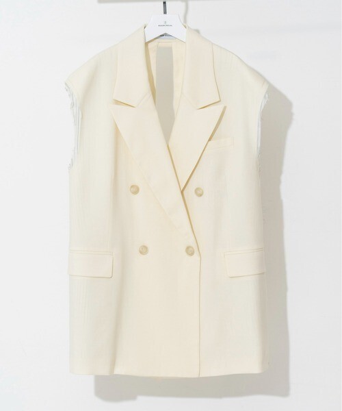 MAISON SPECIAL バックベルトカットオフジレ